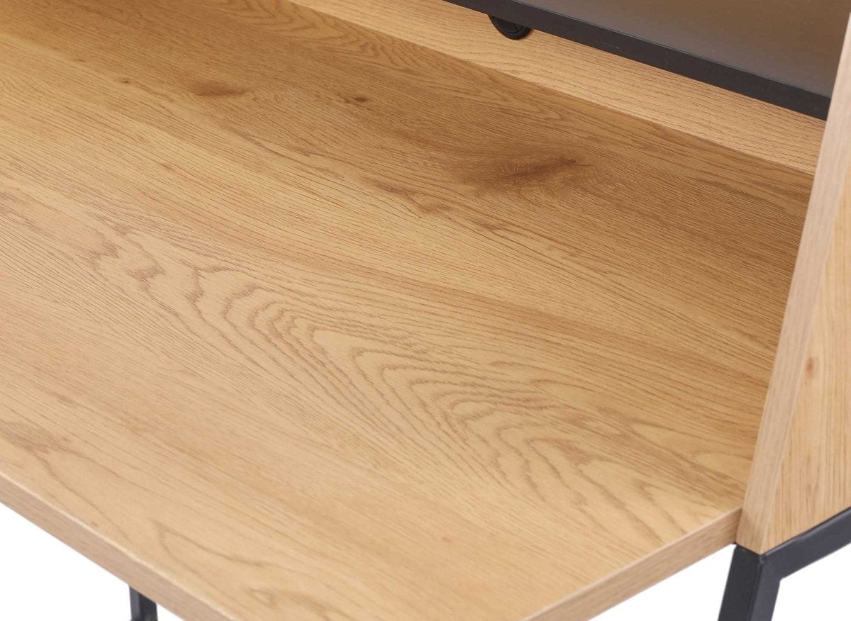 Bureau avec étagère design industriel en bois et métal LUDINE - DécoInParis