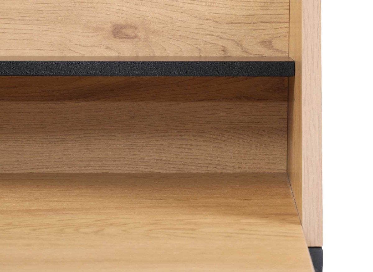 Bureau avec étagère design industriel en bois et métal LUDINE - DécoInParis