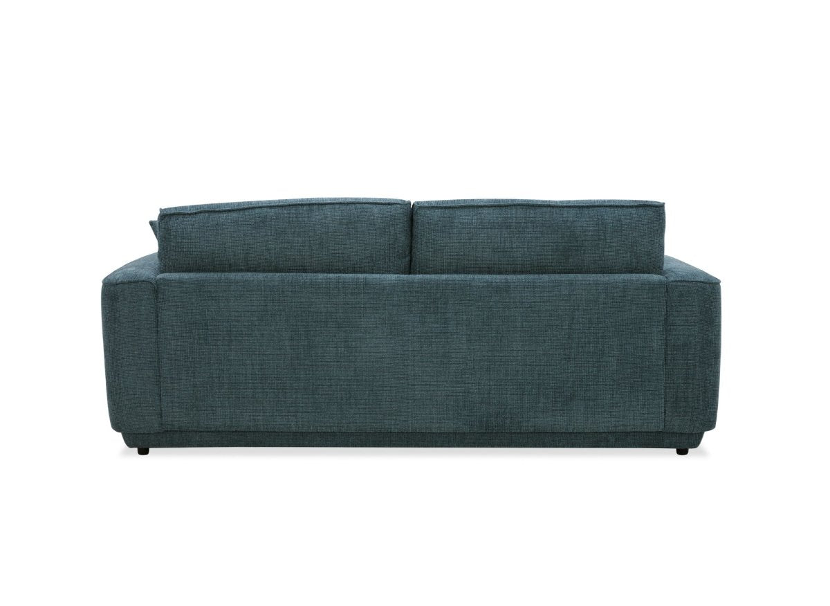 Canapé 3 places en velours chiné bleu CARLOTA - DécoInParis