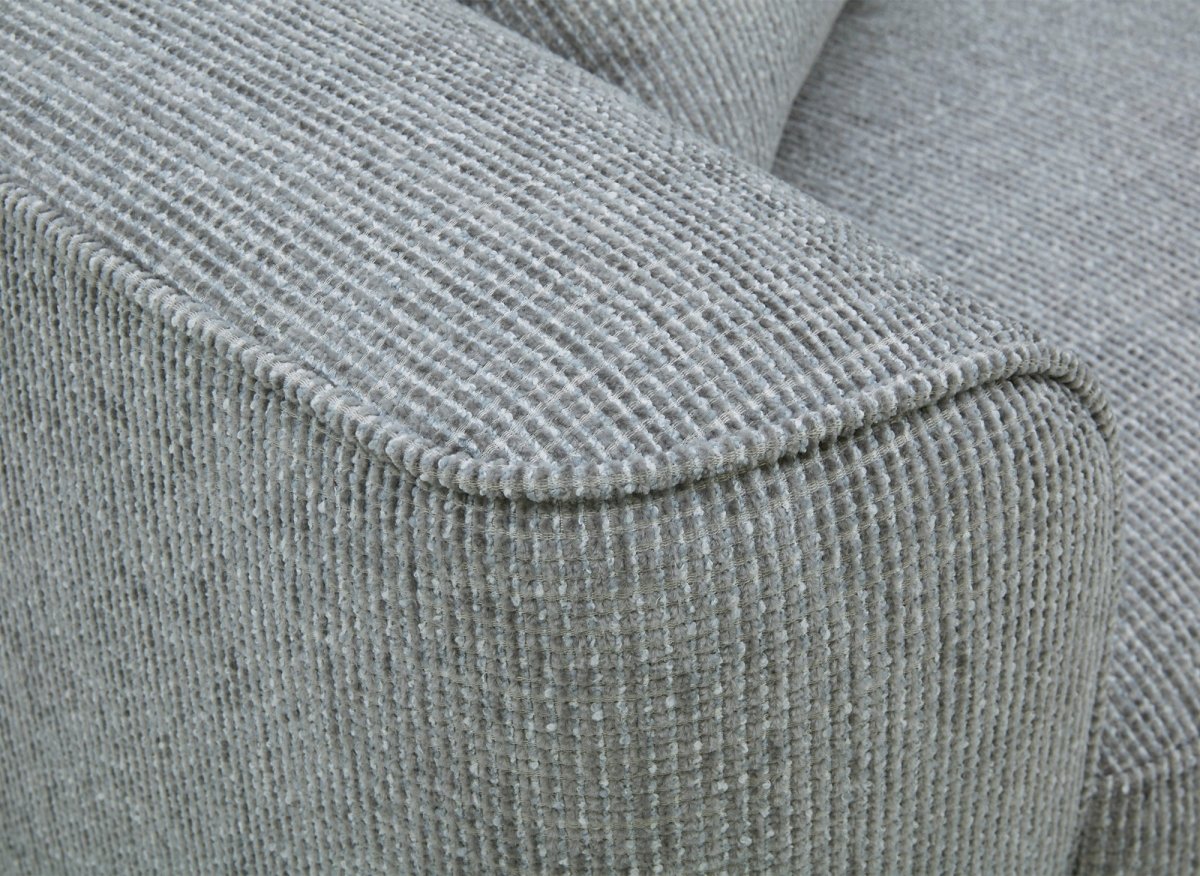 Canapé 3 places en velours chiné gris CARLOTA - DécoInParis