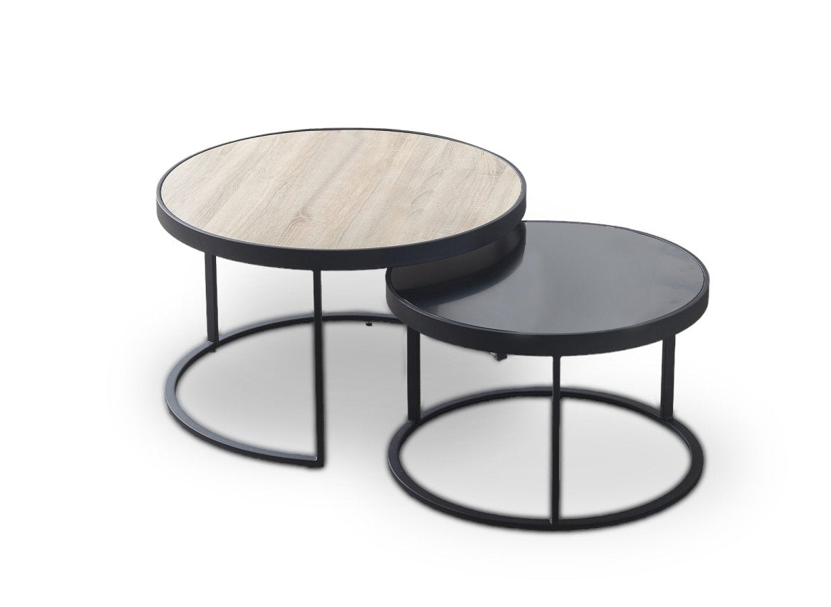 Canapé 3 places relax électrique DAVY + Lot de 2 tables basses AMERIO - DécoInParis