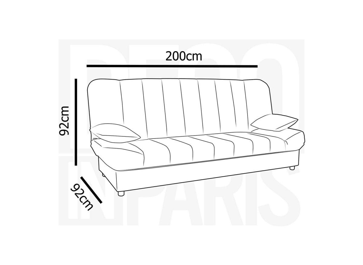 Canapé clic - clac convertible noir KOTI - DécoInParis