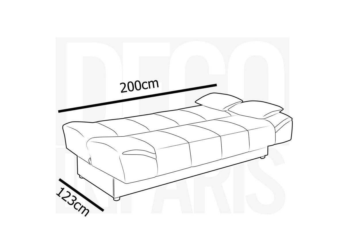 Canapé clic clac gris convertible NATI - DécoInParis