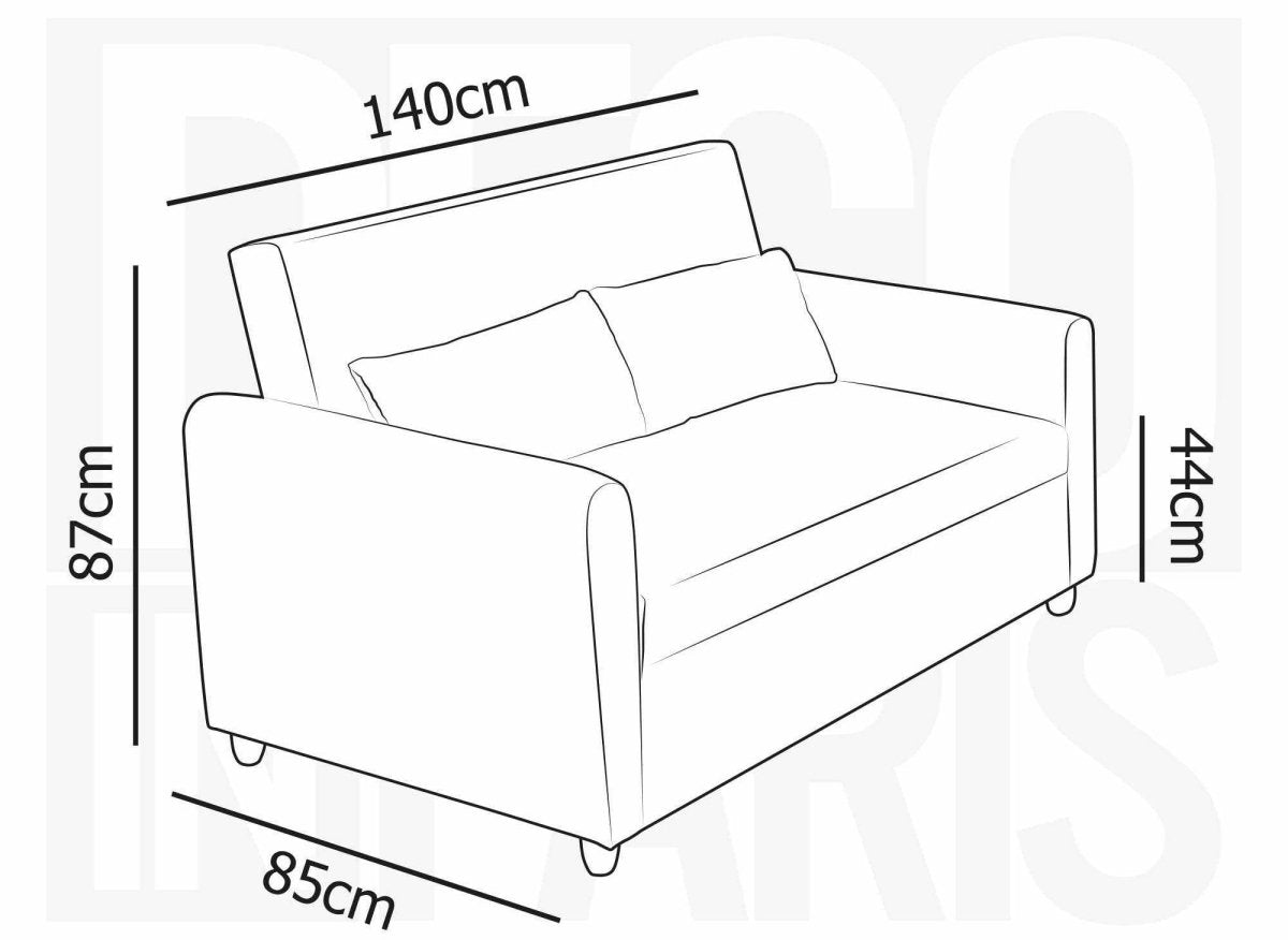 Canapé convertible 3 places en tissu gris foncé KALAYA - DécoInParis