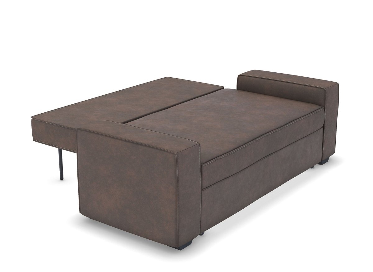 Canapé convertible 3 places marron JAMES - DécoInParis