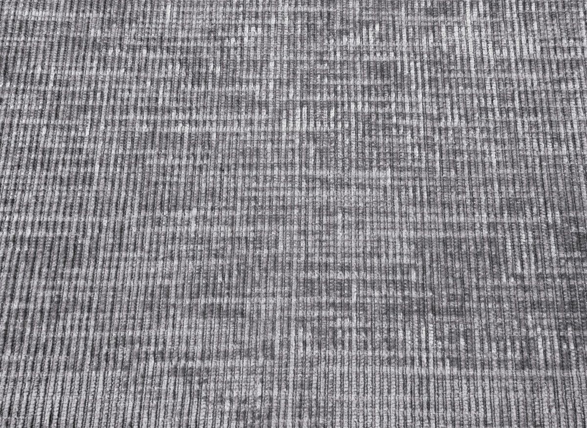 Canapé d'angle convertible avec coffre en velours chiné gris LUFY - Angle gauche - DécoInParis