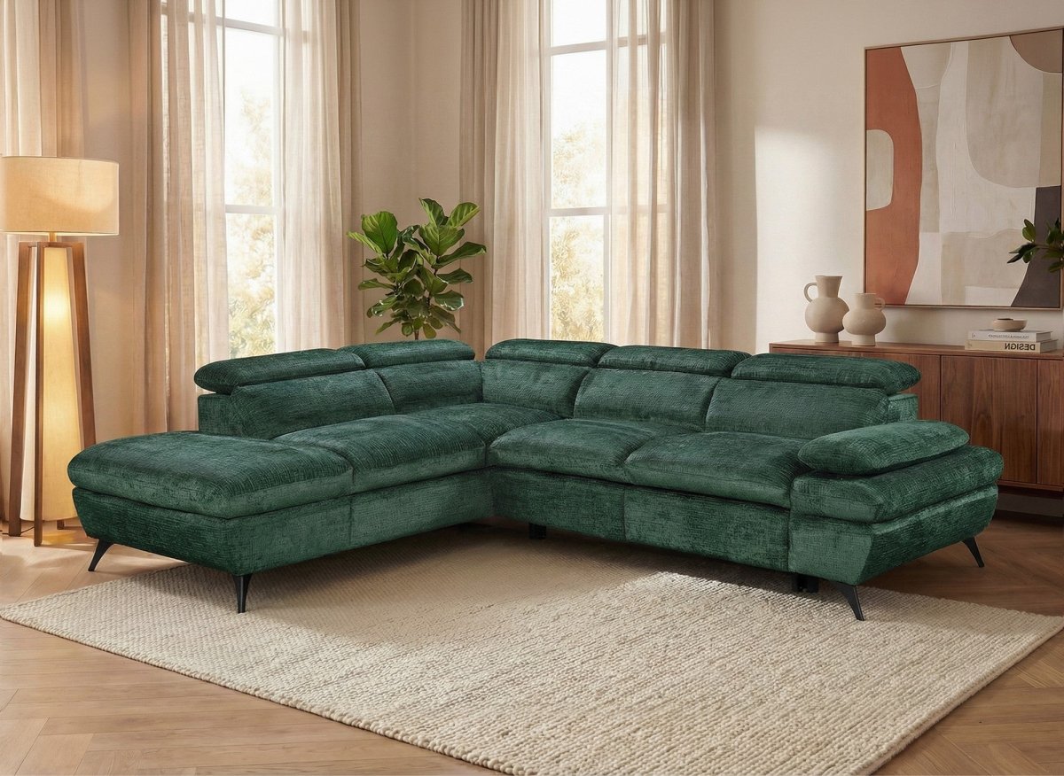 Canapé D'angle Convertible Marron – But – Occasion Bon état