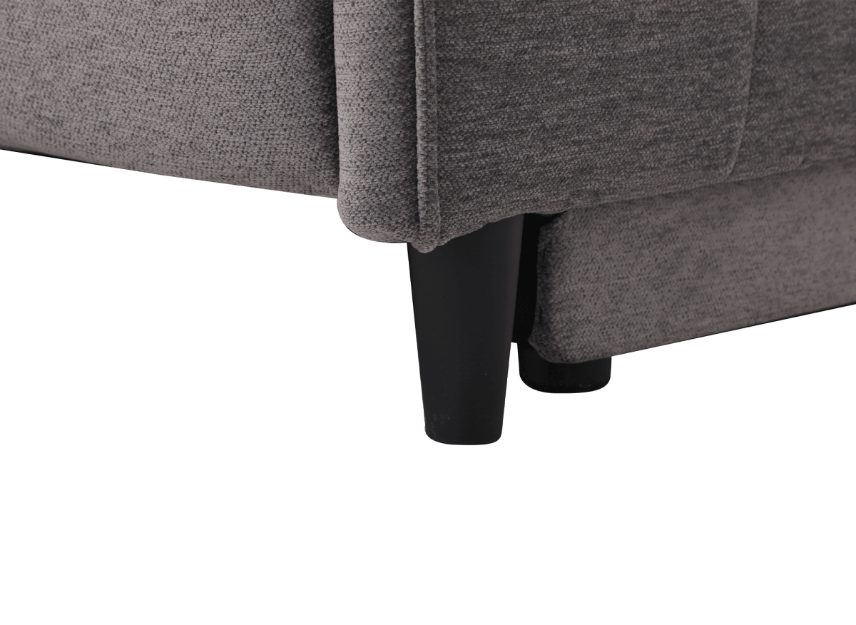 Canapé d’angle relax électrique en tissu gris foncé LUDMILA - Angle gauche - DécoInParis