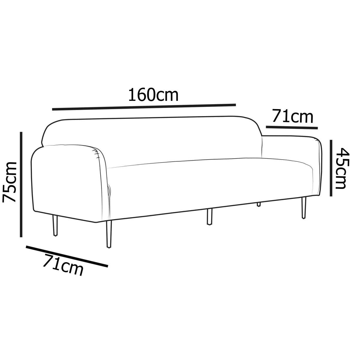 Canapé fixe 2 places en velours gris MARILYNE - DécoInParis