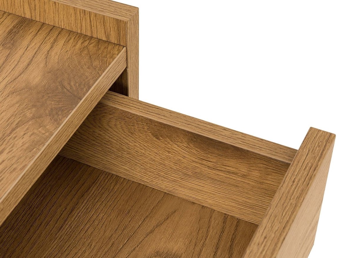 Commode 4 tiroirs en bois couleur chêne SACHA - DécoInParis