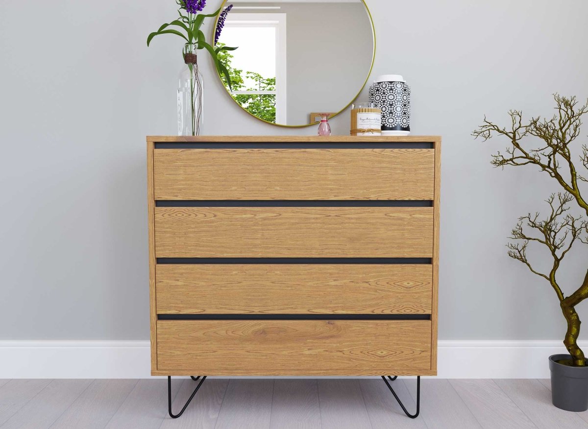 Commode 4 tiroirs en bois DARINA - DécoInParis