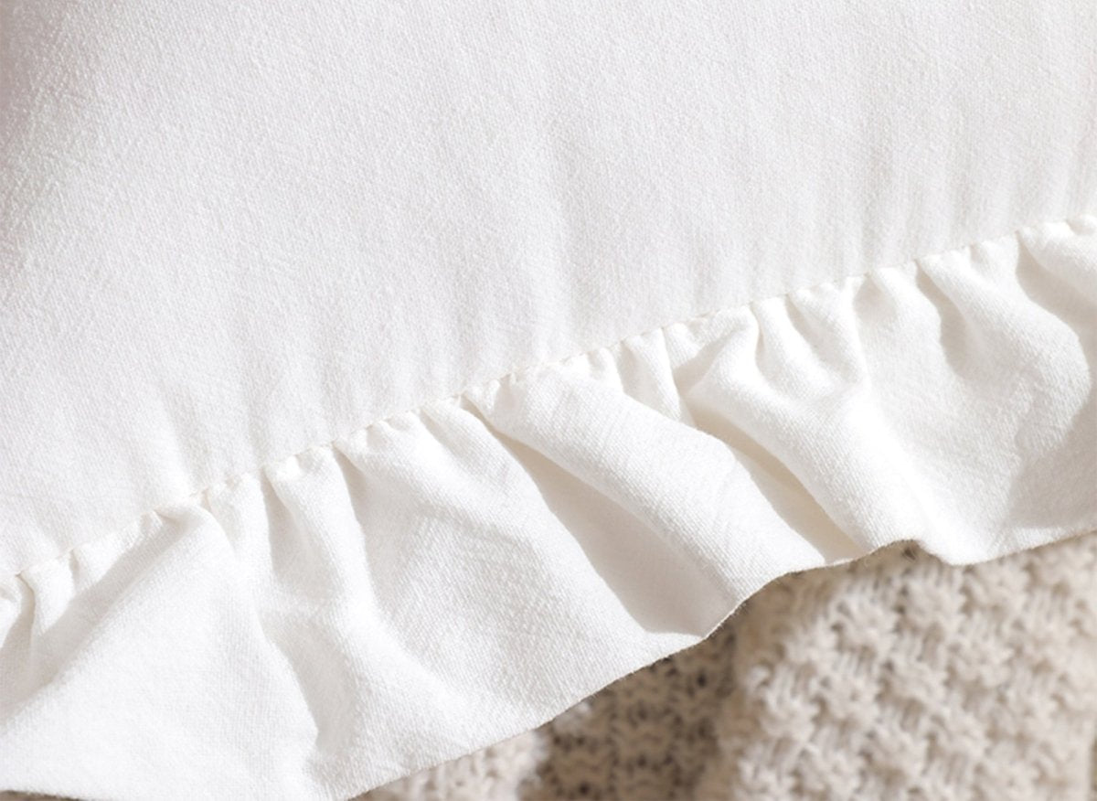 Coussin blanc écru 45x45 cm TORONTO - DécoInParis