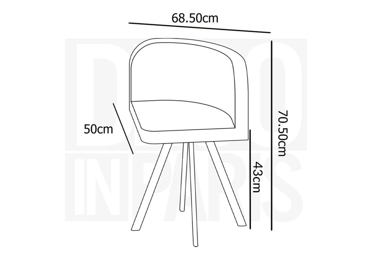 Ensemble table + 4 chaises encastrables noires FLEN - DécoInParis