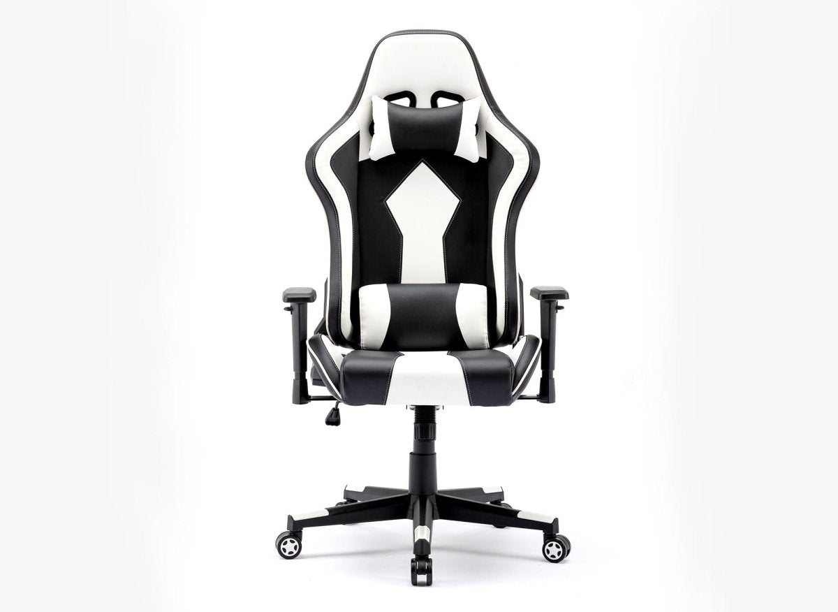 Fauteuil de bureau gaming en simili cuir noir et blanc SOUL - DécoInParis