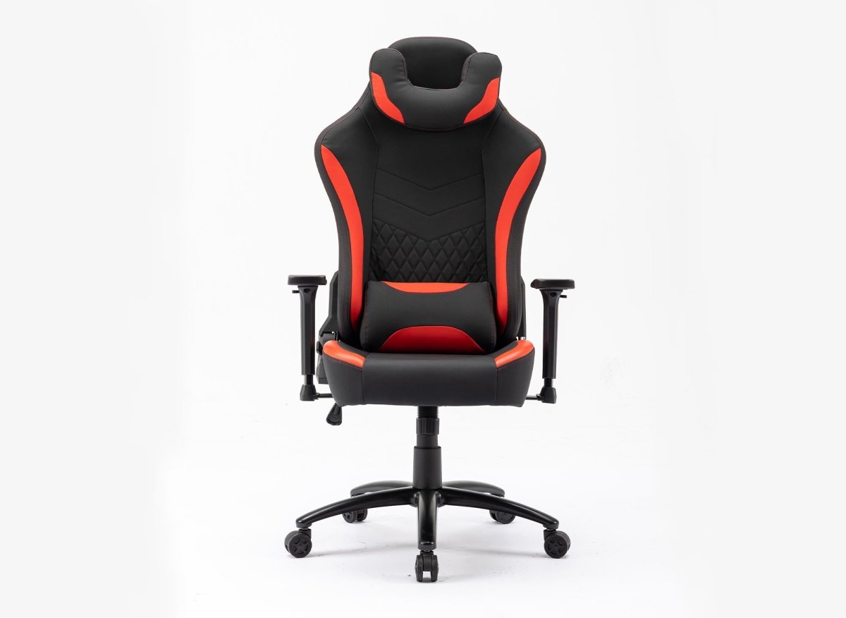 Fauteuil de bureau gaming en simili cuir noir et rouge EVALD - DécoInParis