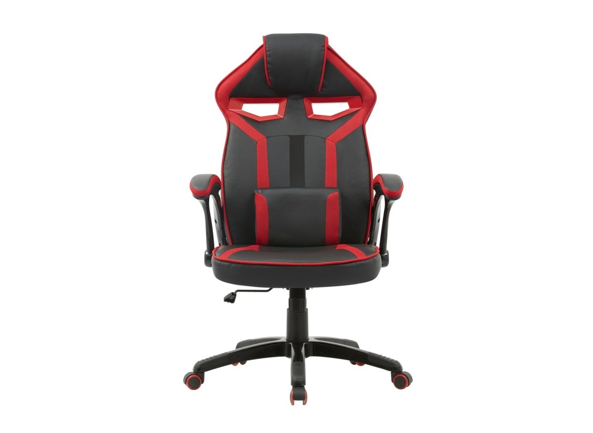 Fauteuil de bureau gaming en simili cuir noir et rouge ZONA - DécoInParis