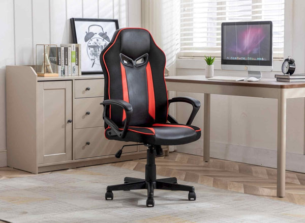 Fauteuil de bureau gaming noir et rouge MICRON - DécoInParis
