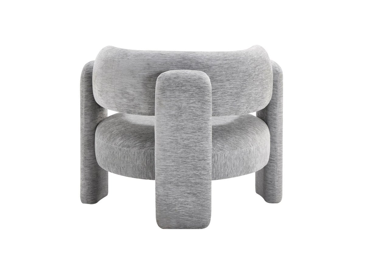 Fauteuil design en velours gris DENZEL - DécoInParis