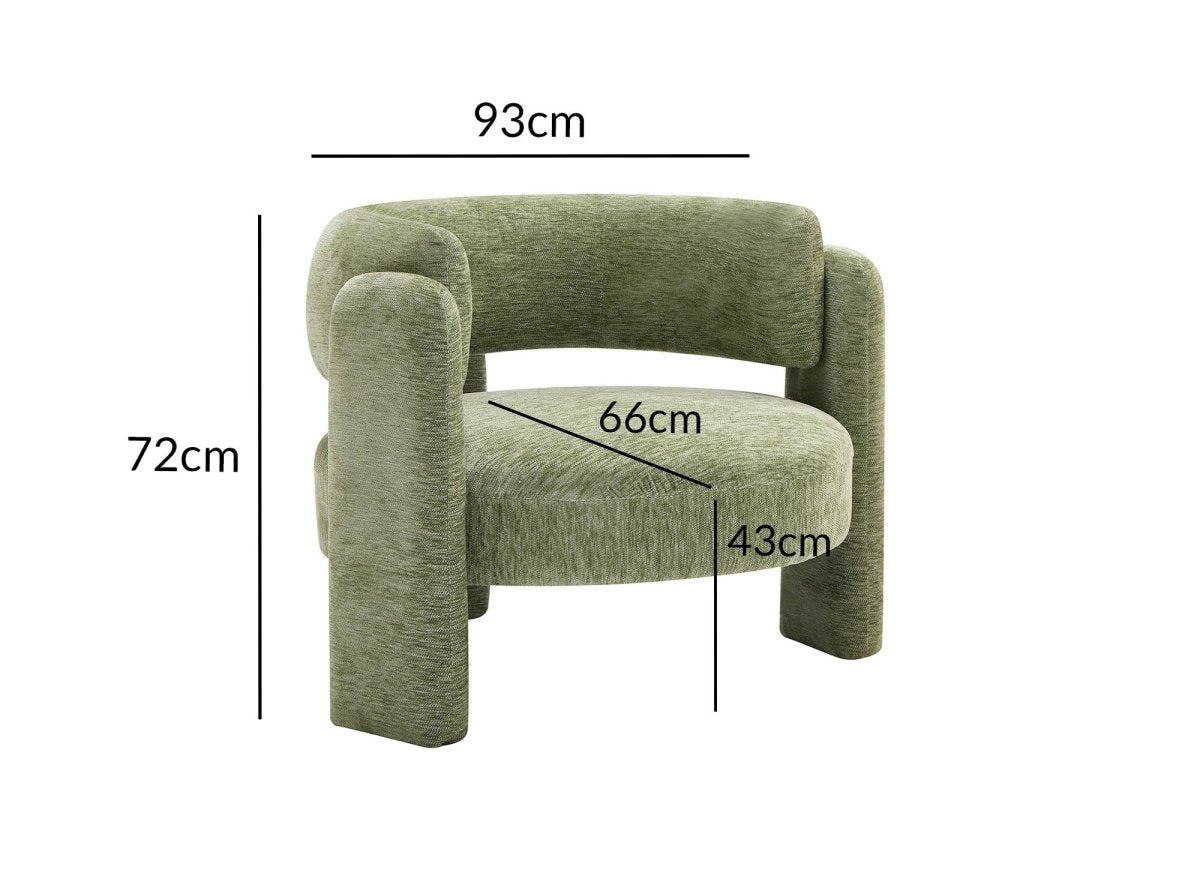 Fauteuil design en velours vert d'eau DENZEL - DécoInParis