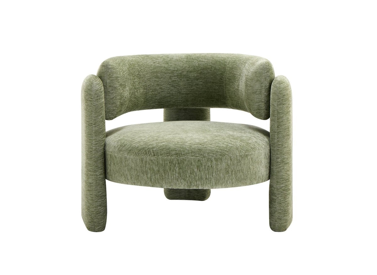 Fauteuil design en velours vert d'eau DENZEL - DécoInParis