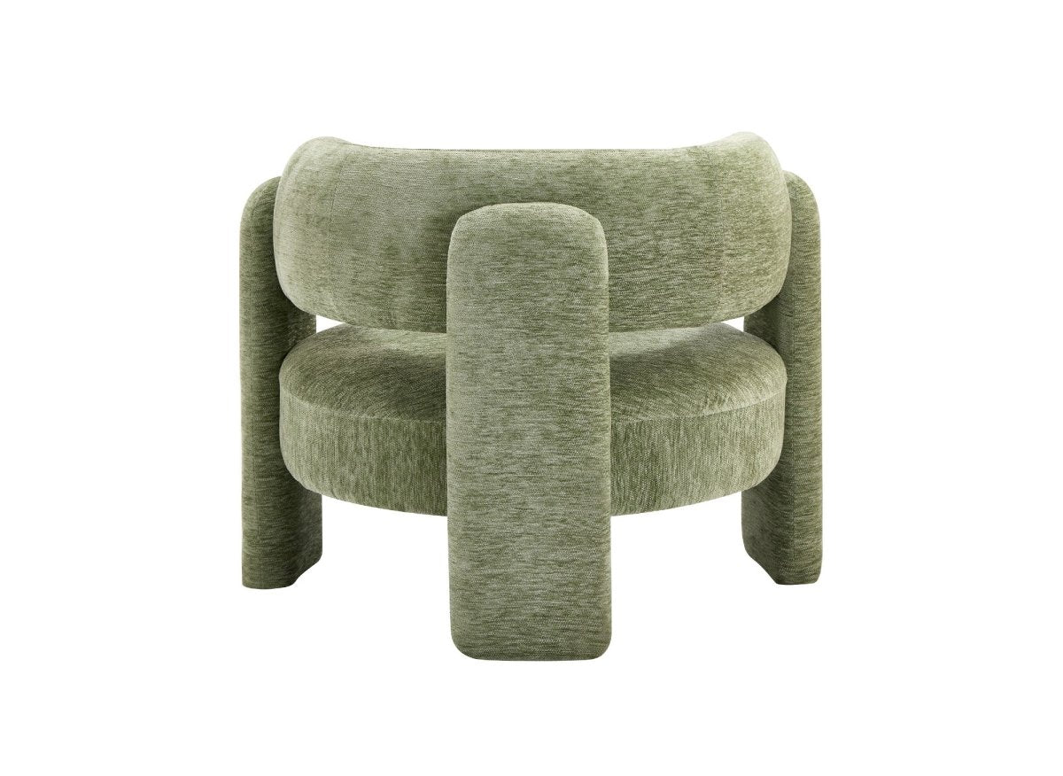 Fauteuil design en velours vert d'eau DENZEL - DécoInParis