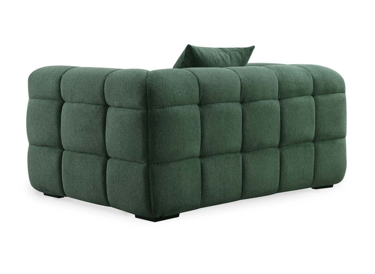 Fauteuil en tissu vert BELLA - DécoInParis