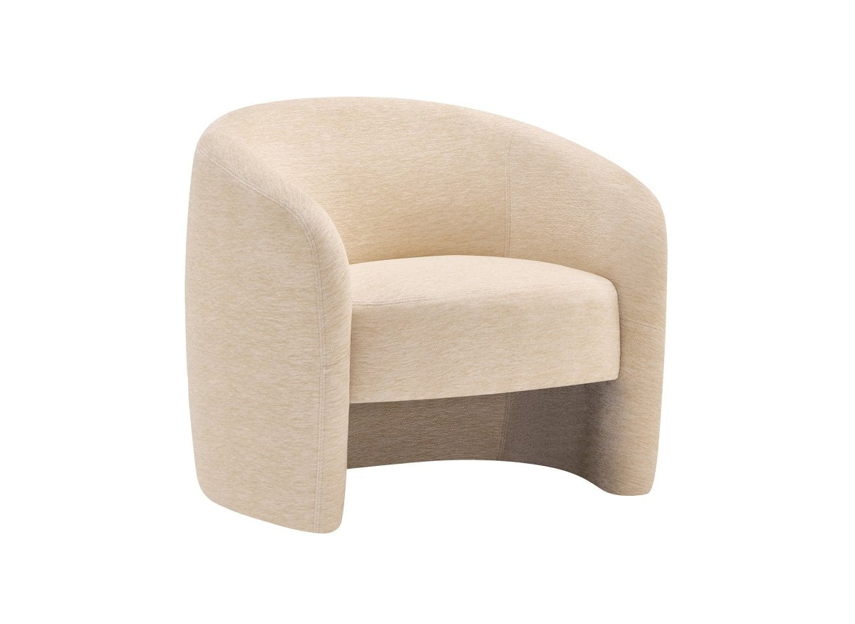 Fauteuil en velours beige OXFORD - DécoInParis