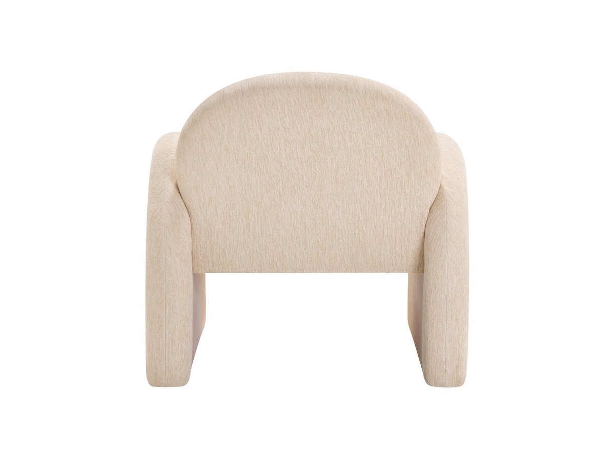 Fauteuil en velours beige VOLTAIRE - DécoInParis