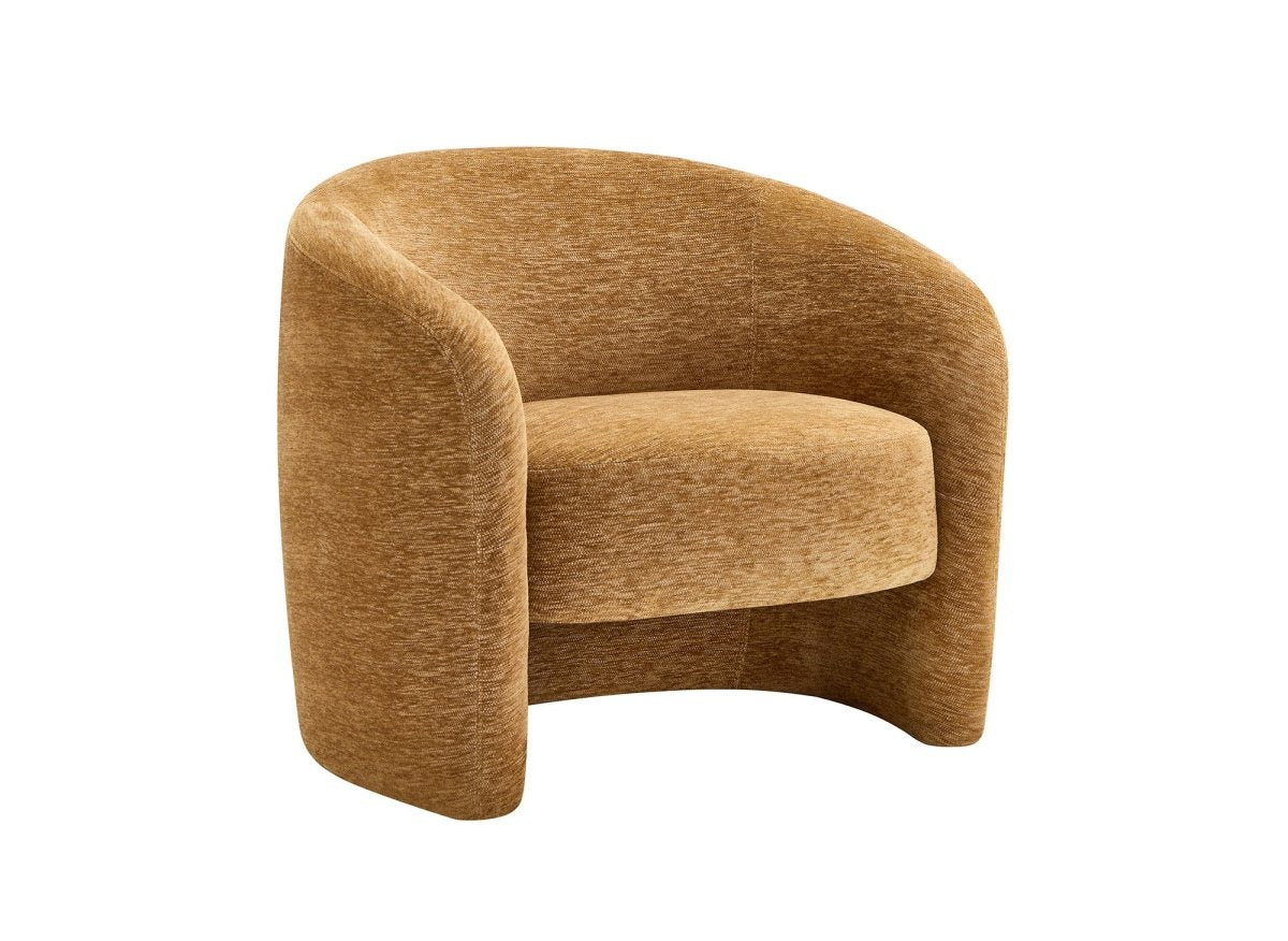 Fauteuil en velours moutarde OXFORD - DécoInParis