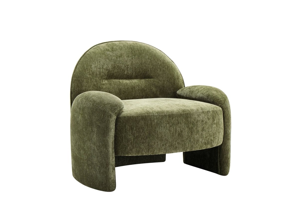 Fauteuil en velours vert d'eau MAKO - DécoInParis