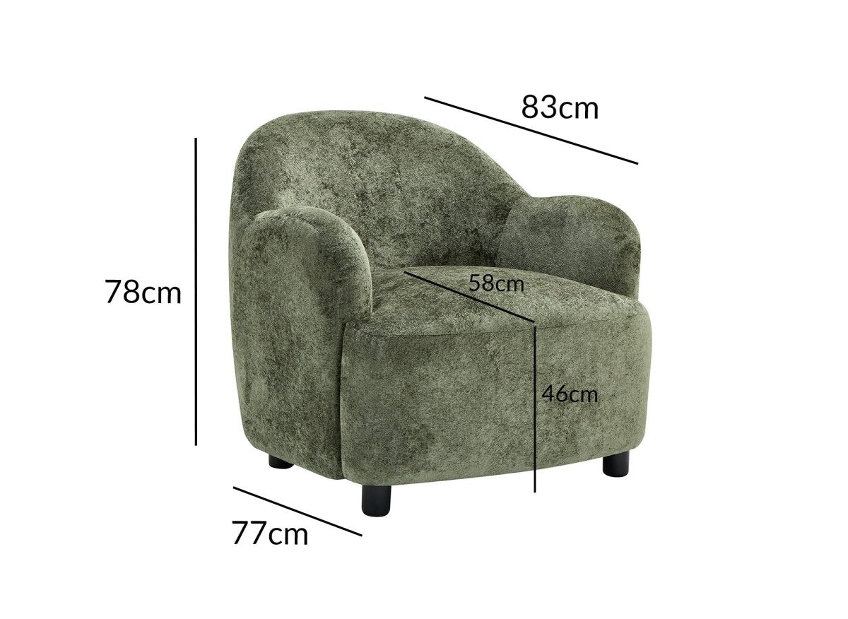 Fauteuil en velours vert SWING - DécoInParis