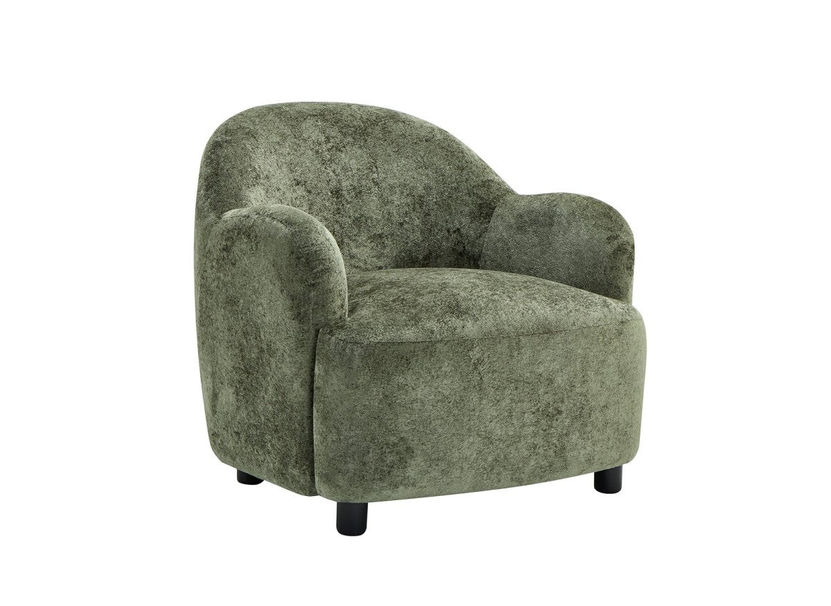 Fauteuil en velours vert SWING - DécoInParis
