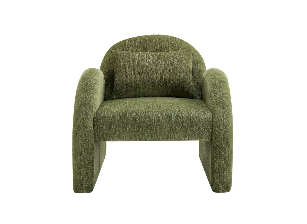 Fauteuil en velours vert VOLTAIRE - DécoInParis
