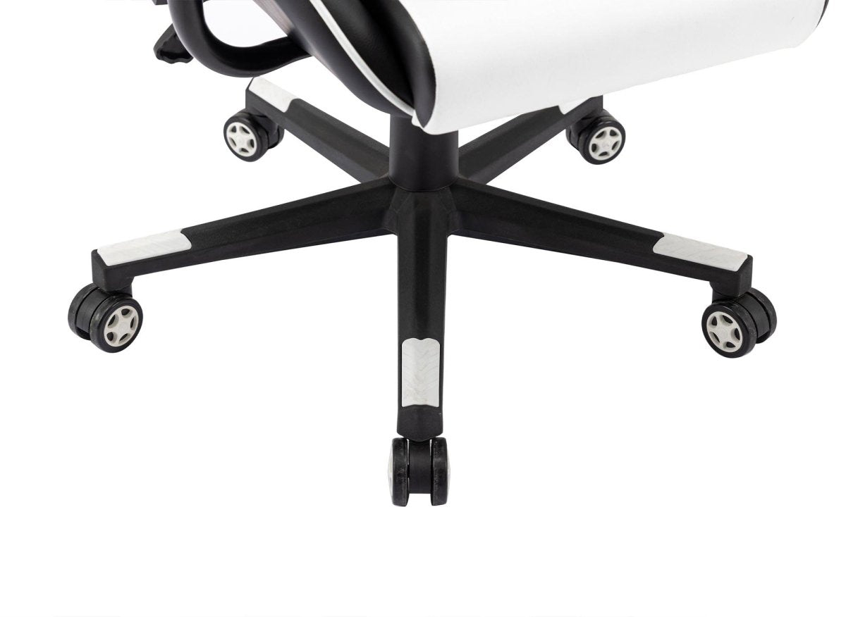 Fauteuil gaming en simili cuir noir et blanc LYHAM - DécoInParis