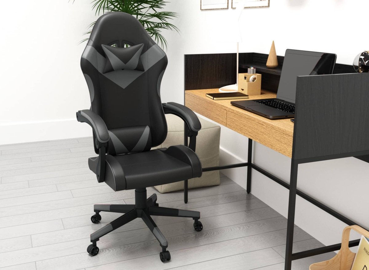 Fauteuil Gaming Pedro XL – Similicuir Noir, Réglable, Design Moderne Pour Bureau
