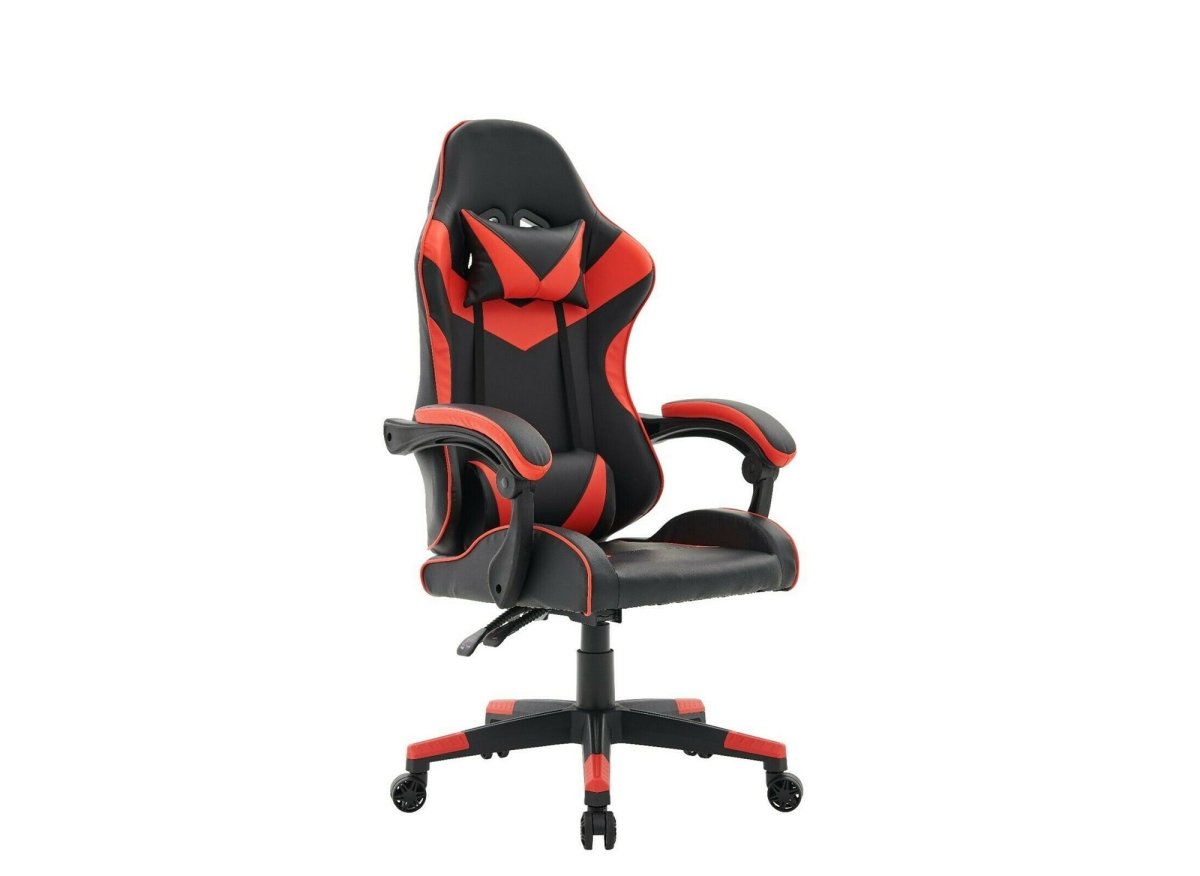 Fauteuil gaming en simili cuir noir et rouge PIXEL - DécoInParis