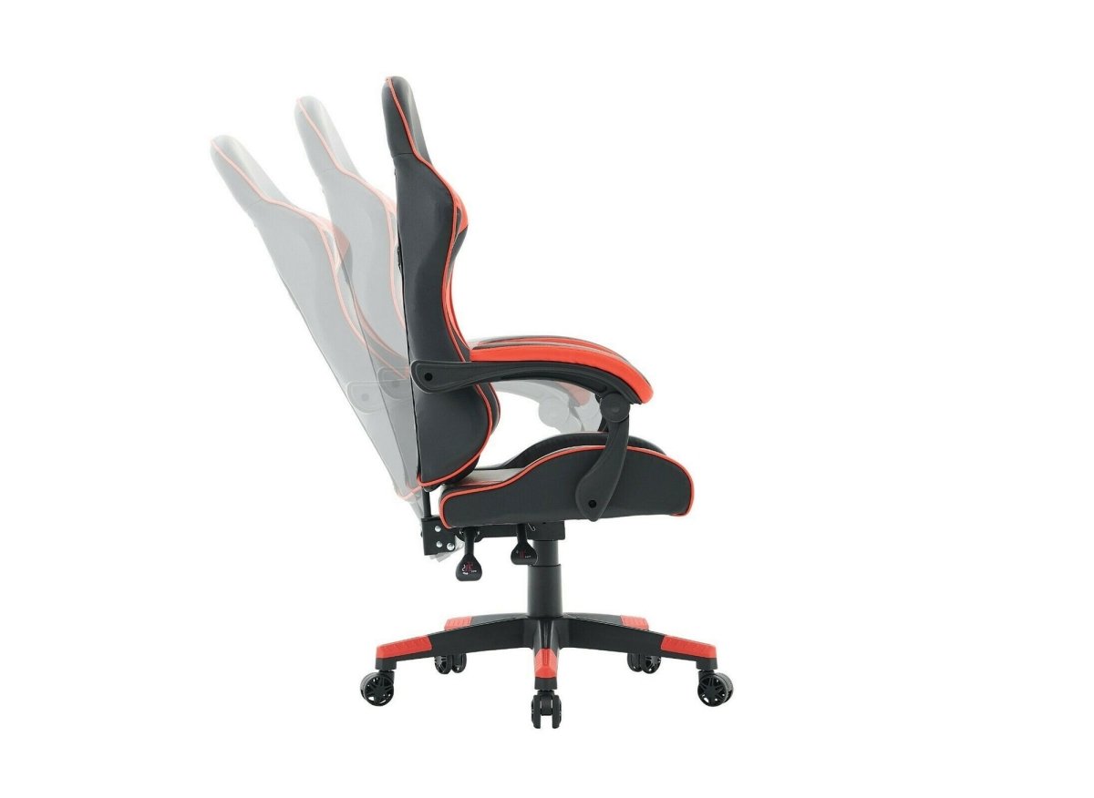 Fauteuil gaming en simili cuir noir et rouge PIXEL - DécoInParis