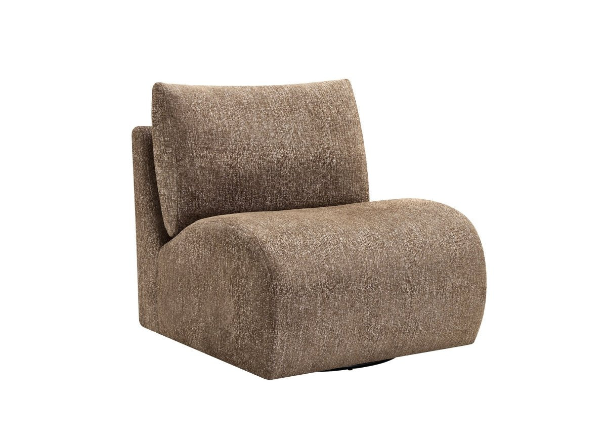 Fauteuil pivotant marron YASMINE - DécoInParis