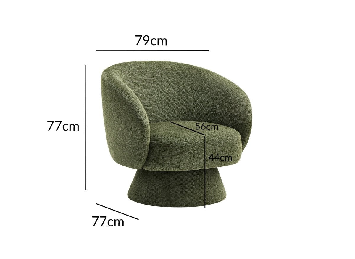 Fauteuil pivotant vert SENZ - DécoInParis