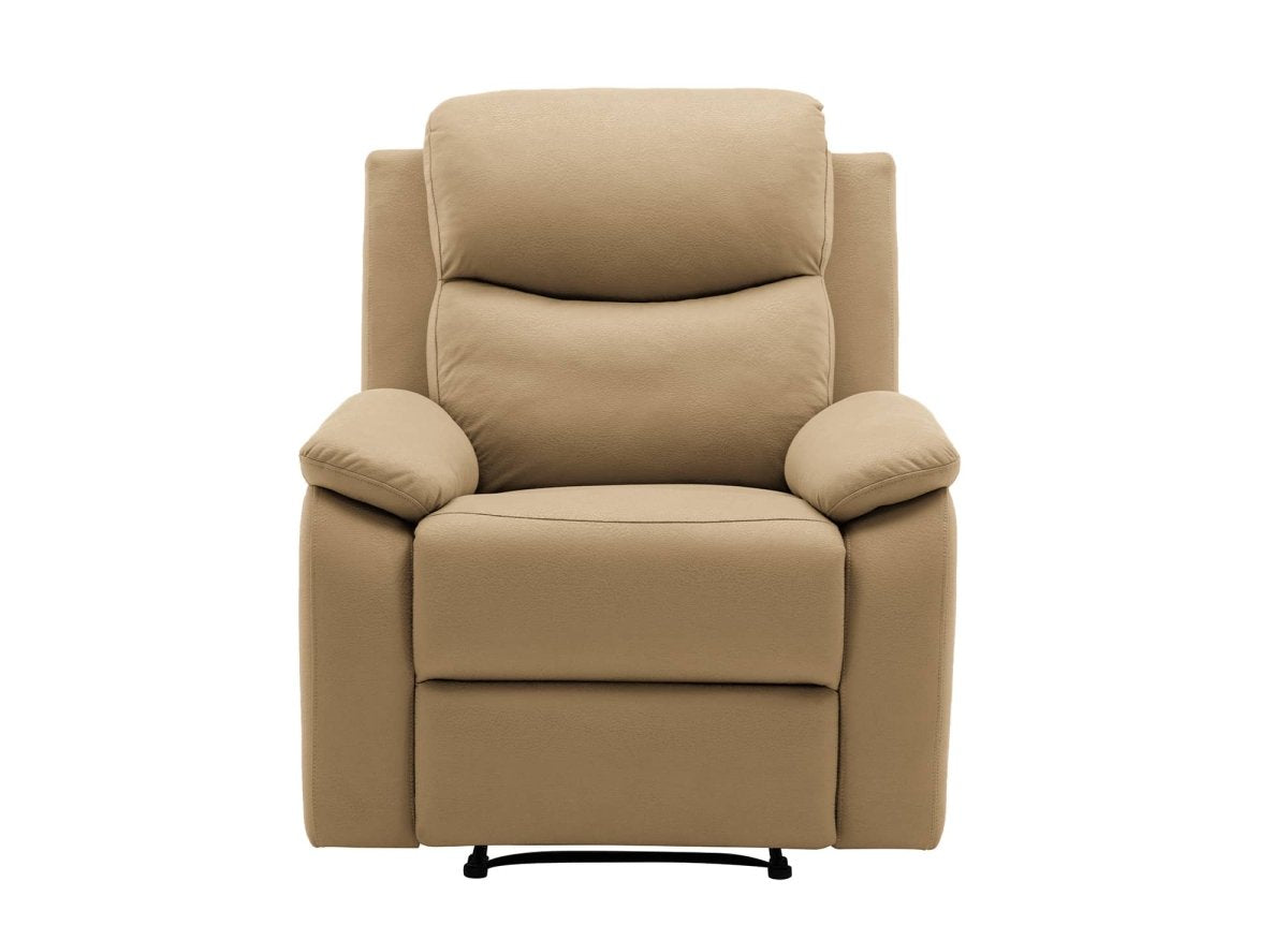 Fauteuil relax effet simili cuir camel JACOB - DécoInParis