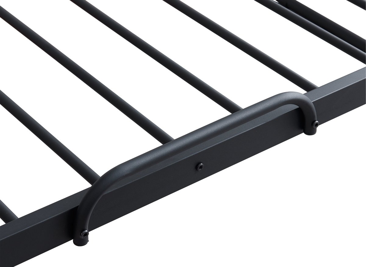 Lit banquette gigogne en métal noir ALICIA 90 x 190 cm - DécoInParis