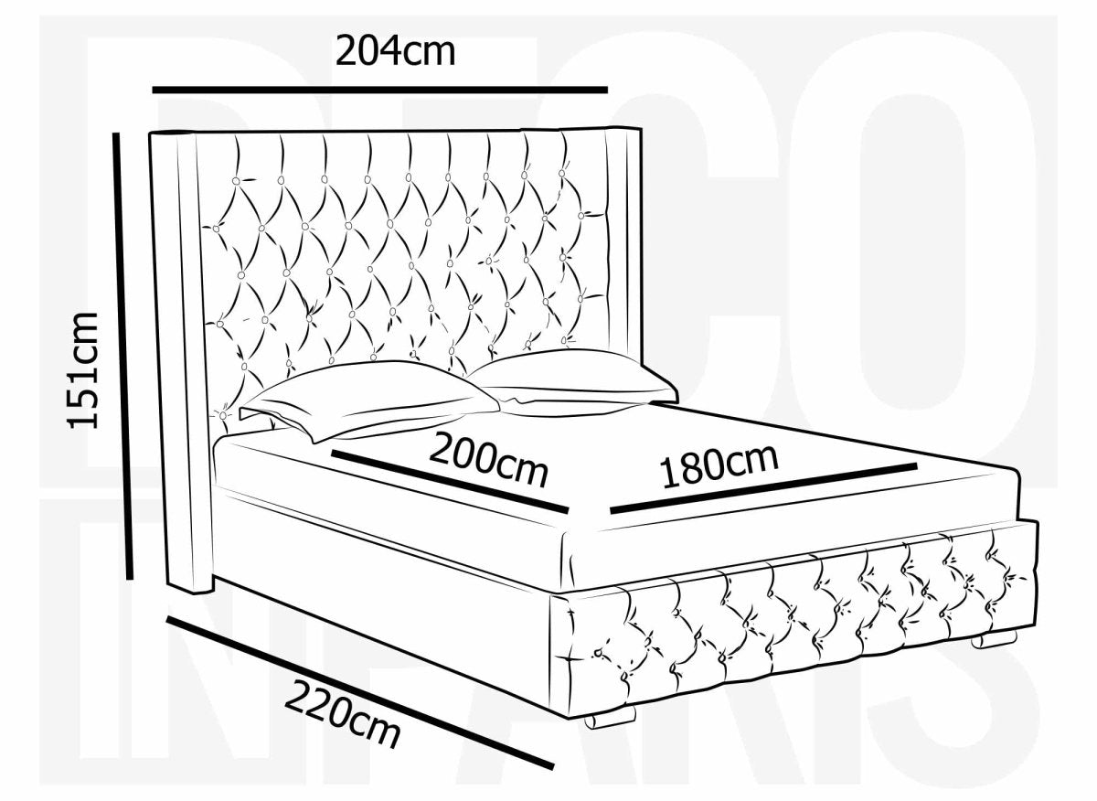 Lit coffre en tissu lin gris 180x200 cm MAXI - DécoInParis