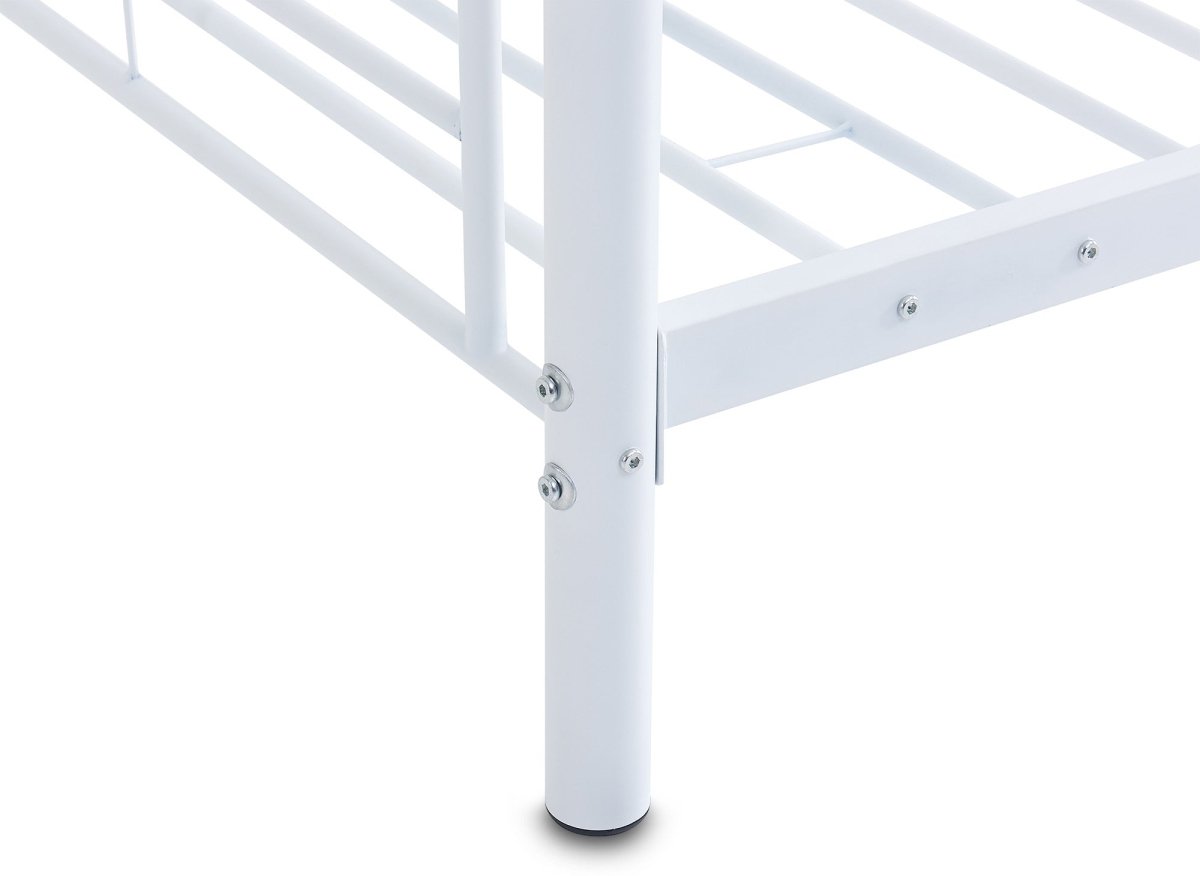 Lit superposé TWINS en métal blanc 90 X 190 cm + sommiers - DécoInParis