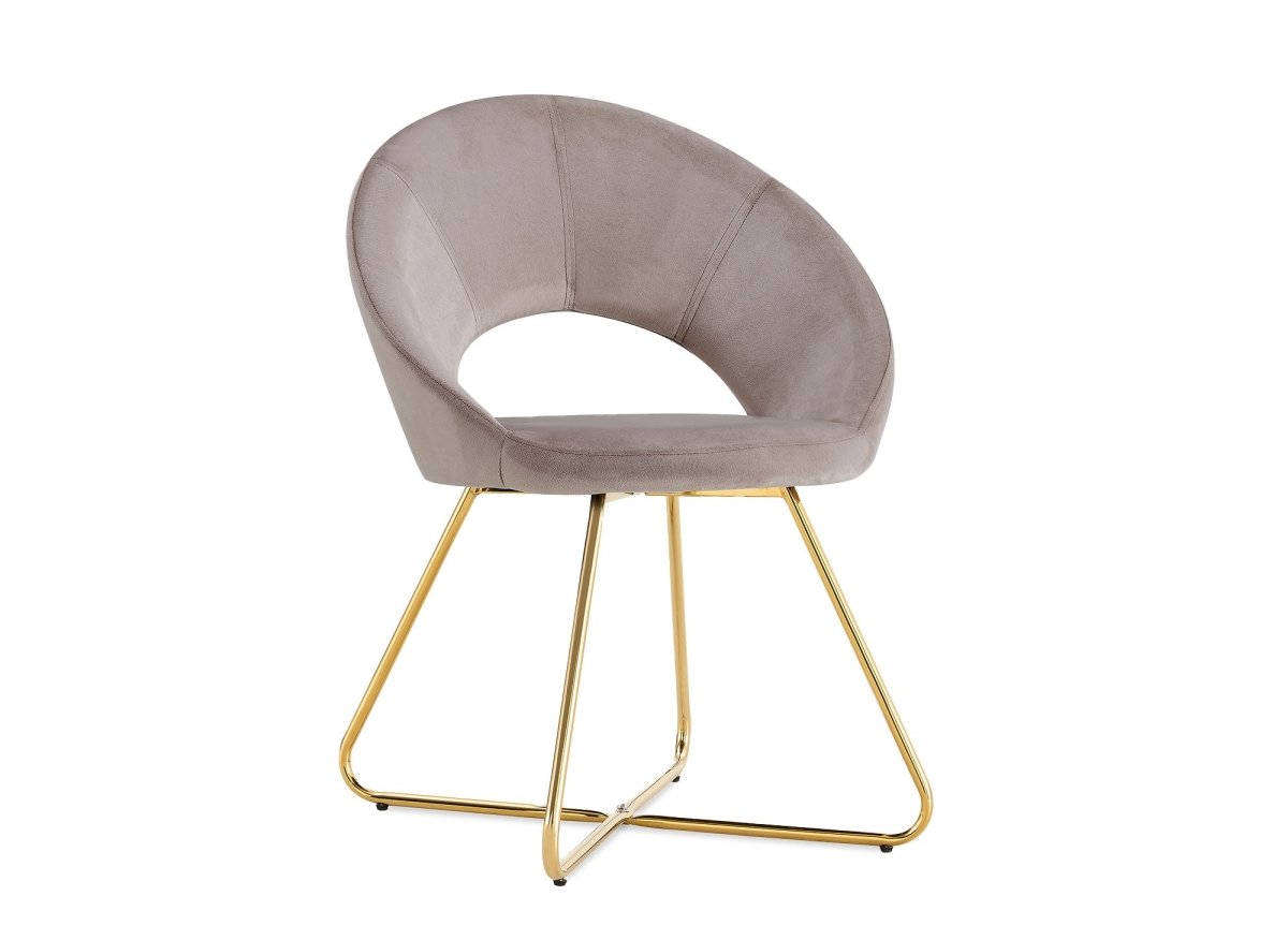 Lot de 2 chaises design en velours beige PETRA - DécoInParis