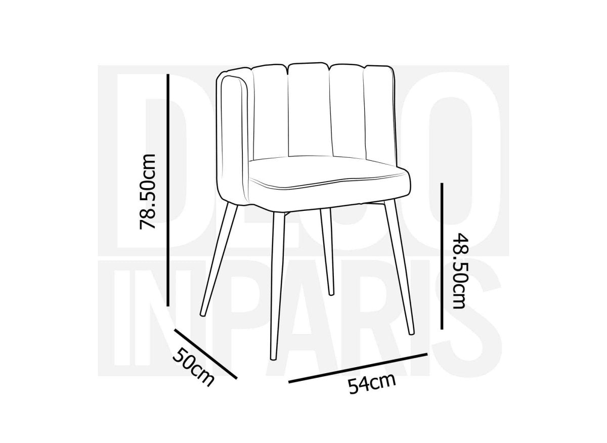 Lot de 2 chaises design en velours rose DEBBY - DécoInParis