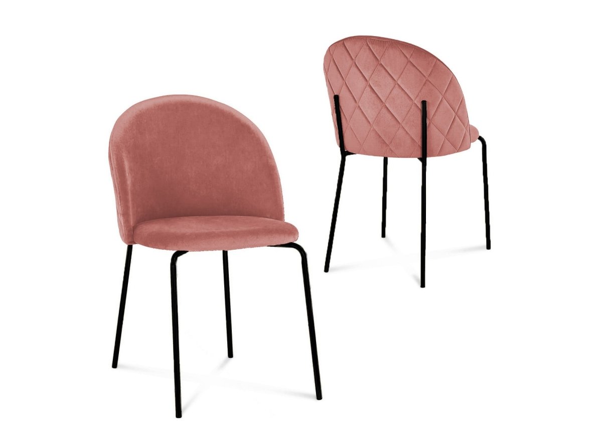 Charlotte - Lot de 2 chaises velours rose - Maisons du Monde Charlotte - Lot de 2 chaises velours rose - Maisons du Monde