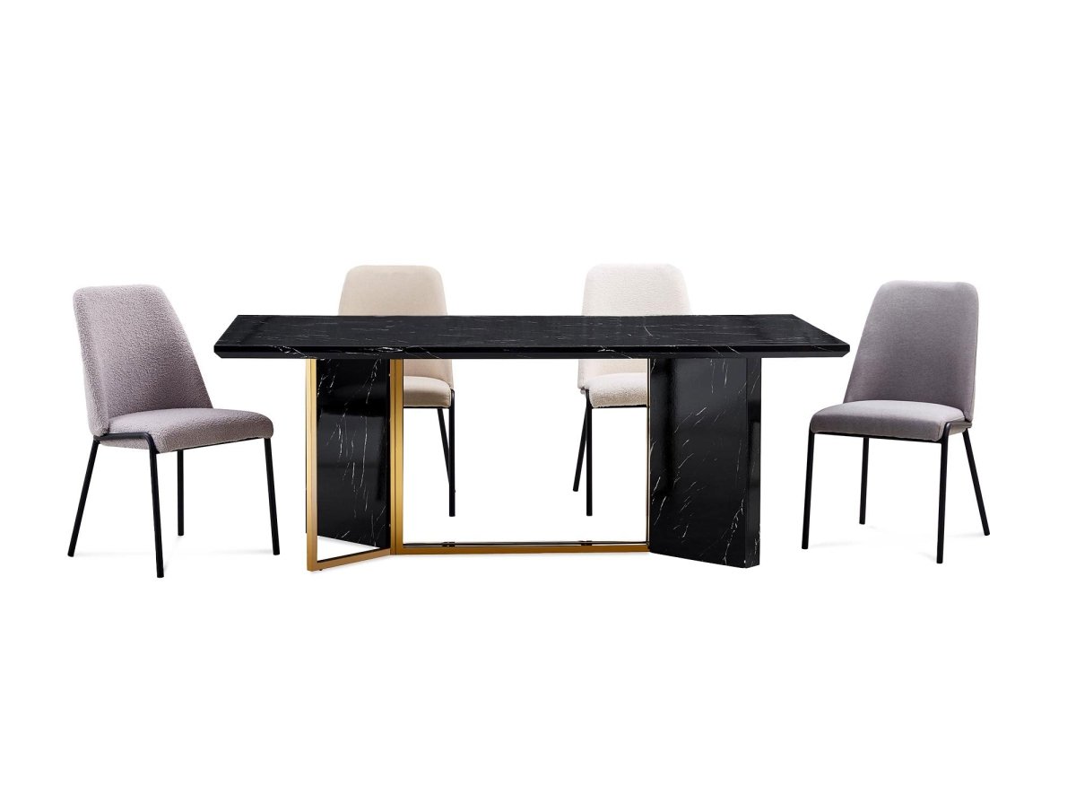 Lot de 2 chaises en tissu beige APRIL - DécoInParis