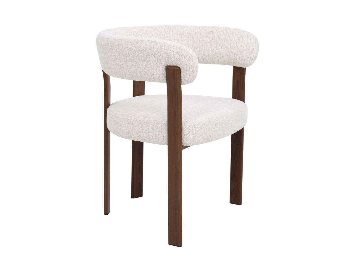 Lot de 2 chaises en velours tissé écru pieds en métal marron DIEGO - DécoInParis