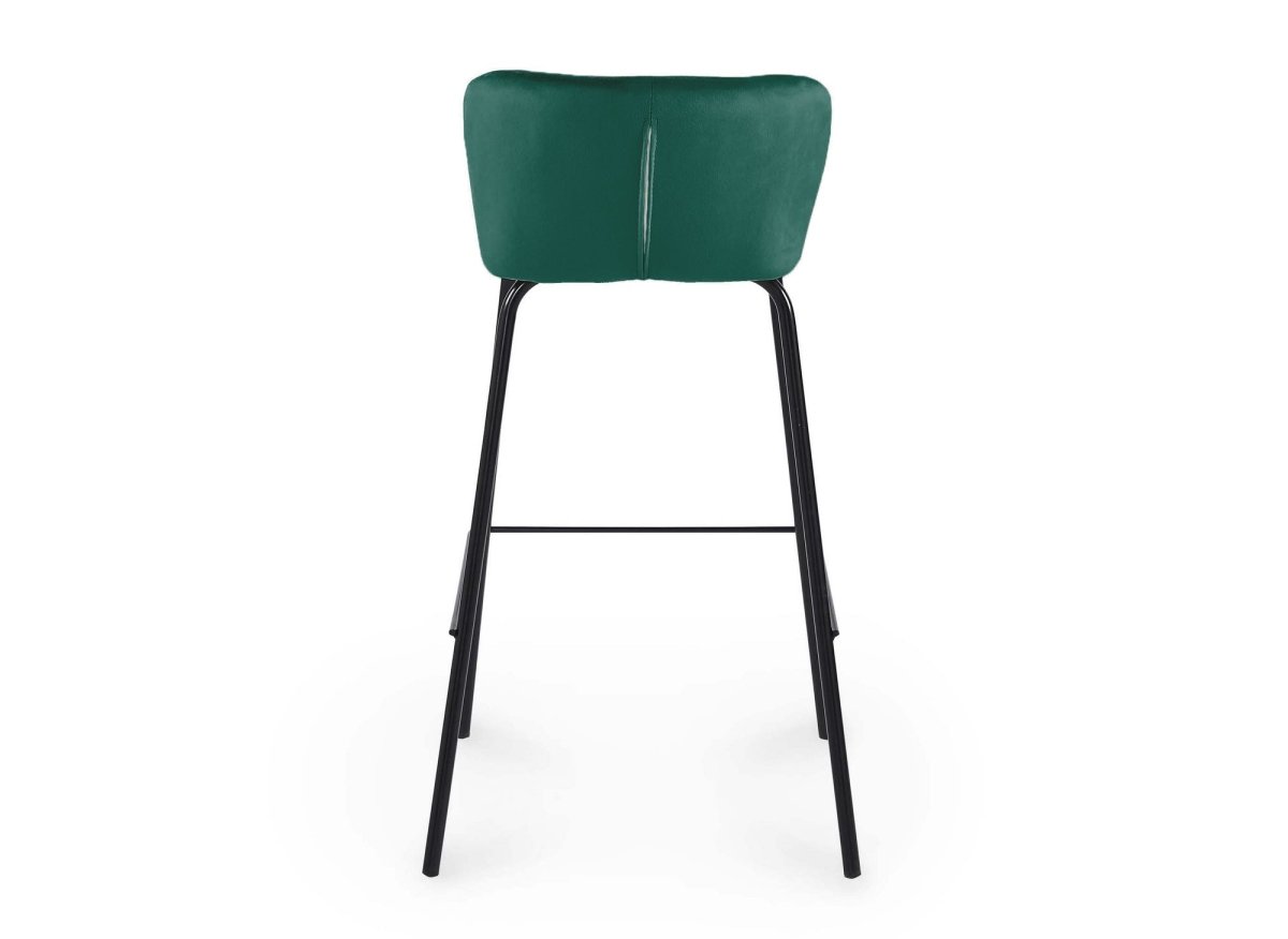 Lot de 2 tabourets de bar design en velours vert BOSCO - DécoInParis