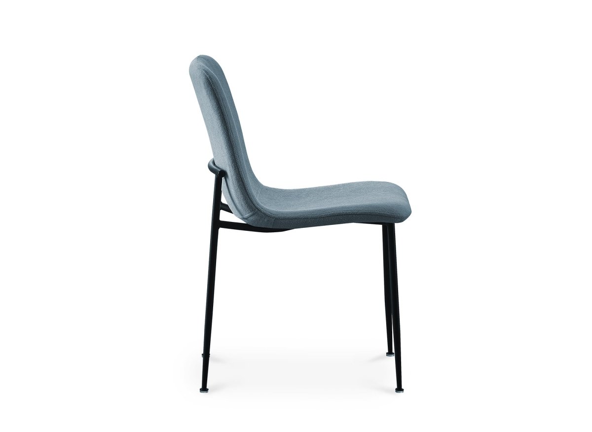 Lot de 4 chaises en tissu bleu CHERYL - DécoInParis